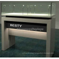 Floorstanding Wooden Legs Advertising lluminating Watch Retail Glass Display Counter